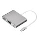 3 in 1 USB Type-C HDMI USB 3.0 PD Şarj Çoklayıcı Adaptör 4K Görüntü Aktarıcı Gri