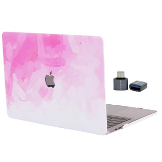 MacBook Air 13.6 TPU Parlak Lazer Baski Ince Sert Kapak