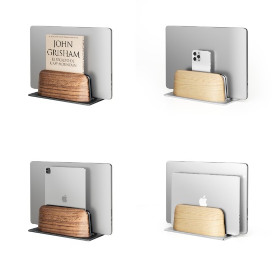 Ahşap laptop standı koyu renk MacBook iPad uyumlu