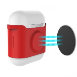 AirPods Kılıf 1 2 3 Pro 1 2 Uyumlu Manyetik Silikon Gizli Mıknatıs 3M Disk ve El İpi