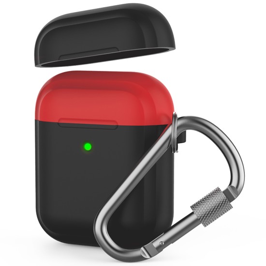 AirPods Kılıf 1-2 Nesil Uyumlu Kemer Klipsi ve Yedek Kapak Hediyeli PT86Z