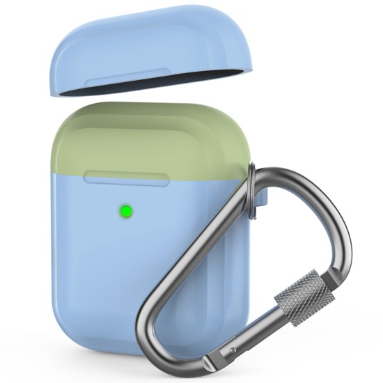 AirPods Kılıf 1-2 Nesil Uyumlu Kemer Klipsi ve Yedek Kapak Hediyeli PT86Z