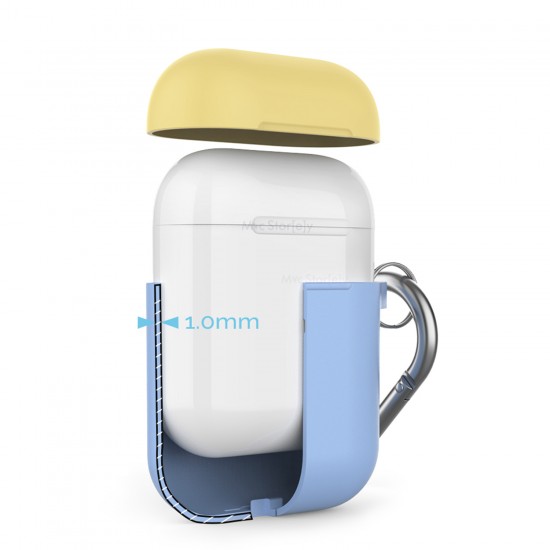 AirPods Kılıf Koruyucu Case Silikon Mat Kemer Klips Yedek Kapak Hediyeli PT-46 AirPods Kılıf Koruyucu Case Silikon Mat Kemer Klips Yedek Kapak Hediyeli PT-46
