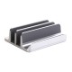 Alüminyum dikey laptop standı 3 yuvalı multi dock silver