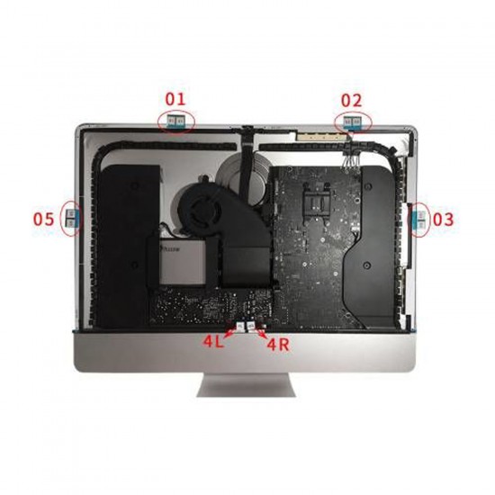 Apple iMac 21,5 A1418 Adhesive Strip Backlit Tape Kit Ekran Tutucu Plastikler 2012 2013