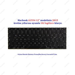 McStorey Macbook ile Uyumlu 12inc A1534 Klavye Tuş Takımı UK-Avrupa İngilizce 2015