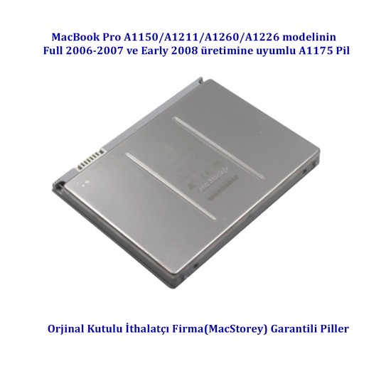Macbook Pro ile Uyumlu Batarya 15inç A1150 A1211 A1260 Model A1175 Pili