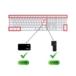 Apple Magic Keyboard 1 A1243 Türkçe F Klavye Koruyucu – Ultra İnce Silikon Kapak Toz Sıvı Koruma