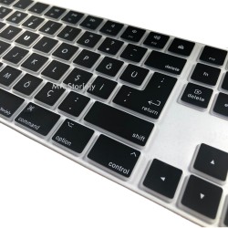 Klavye Koruyucu Apple Magic Keyboard-2 A1843 With Numeric (UK-US Türkçe) ile Uyumlu
