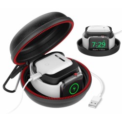 Apple Watch ve AirPods için Sert Taşıma Kılıfı Seyahat Tipi Koruyucu Çanta Kablo Düzenleyicili