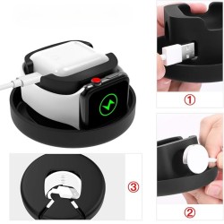 Apple Watch ve AirPods için Sert Taşıma Kılıfı Seyahat Tipi Koruyucu Çanta Kablo Düzenleyicili