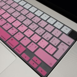 Arapça baskılı MacBook klavye koruyucu silikon Air Pro 13.6 15.3 14.2 16.2 inç Ters L Enter uyumlu