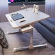 Ayarlanabilir Amortisörlü Laptop Sehpası - 60x40 cm Katlanır Yatak Koltuk Masası, Çekmeceli ve USB Fan/Işıklı Taşınabilir Bilgisayar Masası