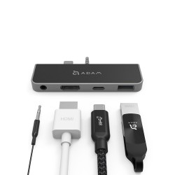 Çok Fonksiyonlu Type-C Hub Dönüştürücü Çoklu Bağlantı Adaptör Serisi - Microsoft Surface ve MacBook Uyumlu USB 3.0 Çoğaltıcı, HDMI ve Gigabit Ethernet Dock Istasyonu