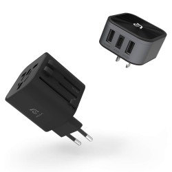 Çoklu Şarj Adaptörü Seyahat Şarj Kiti Hızlı Şarj Destekli 150 Ülkeye Uyumlu MFI Sertifikalı