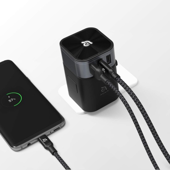 Çoklu Şarj Adaptörü Seyahat Şarj Kiti Hızlı Şarj Destekli 150 Ülkeye Uyumlu MFI Sertifikalı