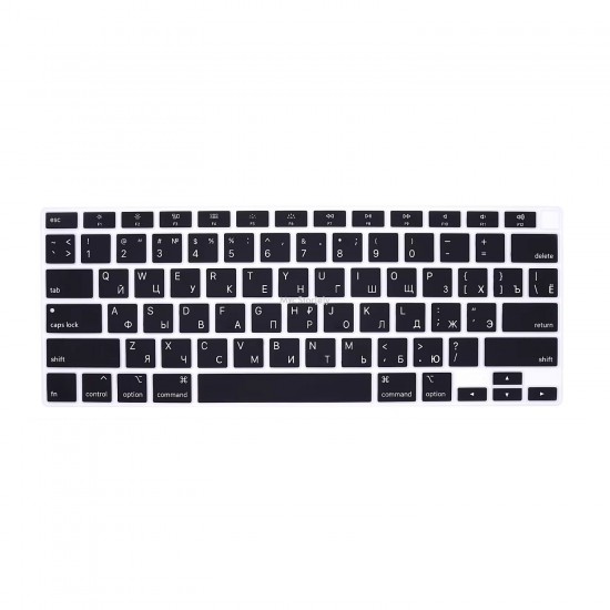 Rusça Klavye Koruyucu Macbook Air M1 13 inç 2020 (TouchID'li Air) A2337 A2179 US Enter ile Uyumlu