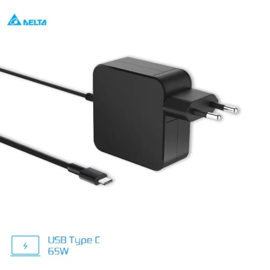 Delta ADP-65W USB-C Şarj Adaptörü, Power Delivery Hızlı Şarj, Laptop Tablet Telefon Uyumlu