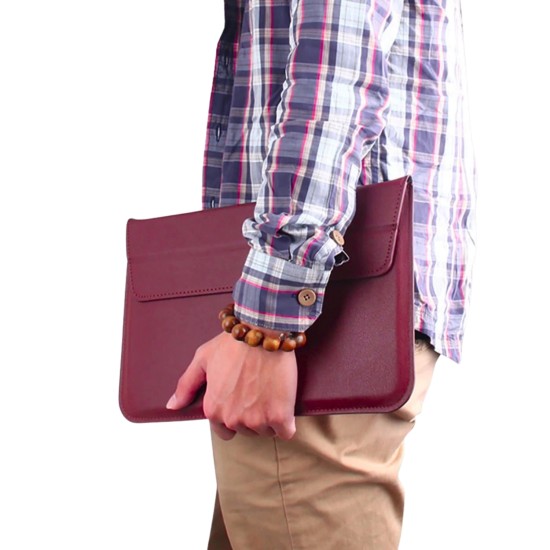 Deri El Çantası Laptop Çantası Bilgisayar Kılıfı Macbook Çantası 13 inç Notebook Kılıfı Su Geçirmez