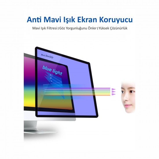 Ekran Koruyucu Macbook Air Anti Blue Ray (Eski USB'li Model 2010-2017) A1369 A1466 ile Uyumlu