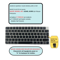 F Klavye Apple Magic Keyboard-3 Touchid'li A2449 A2450 Modeli ile Uyumlu