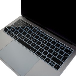 F Klavye Laptop Macbook Pro Kılıf DaktiloTip Baskı 12inç A1534-13inç A1708 ile Uyumlu