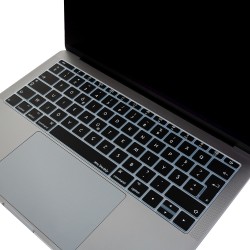 F Klavye Laptop Macbook Pro Kılıf DaktiloTip Baskı 12inç A1534-13inç A1708 ile Uyumlu
