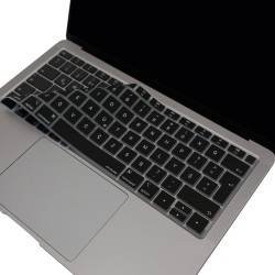 F Klavye Macbook Air M1 13inç Kılıfı TouchID'li DaktiloTip A2337 A2179 A1932 ile Uyumlu