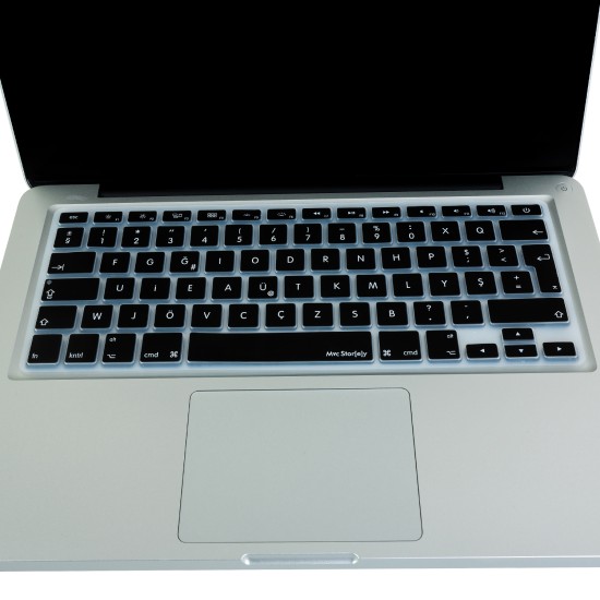 F Klavye Macbook Air Pro Kılıf Koruyucu DaktiloTip (Eski USB'li Model 2008/2017) ile Uyumlu