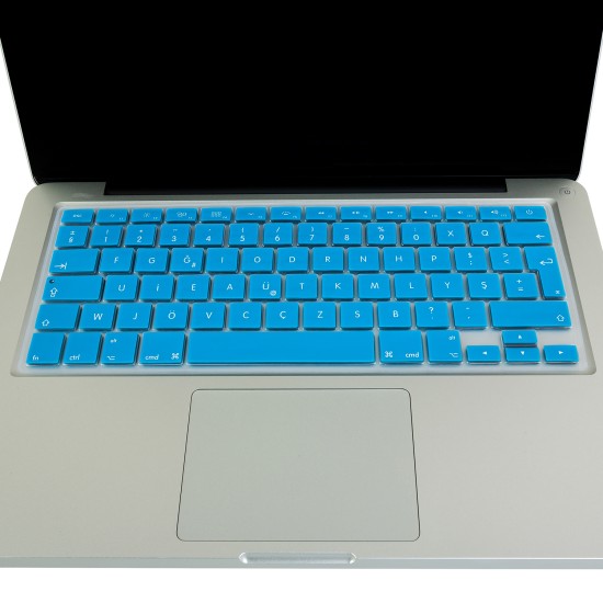 F Klavye Macbook Air Pro Kılıf Koruyucu DaktiloTip (Eski USB'li Model 2008/2017) ile Uyumlu