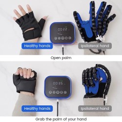 Robotik Fizik Tedavi Eldiveni - El ve Parmak Rehabilitasyon Robotu, İnme ve Hemipleji Sonrası Egzersiz Aleti, Ev Tipi Akıllı Kas Güçlendirici Cihaz