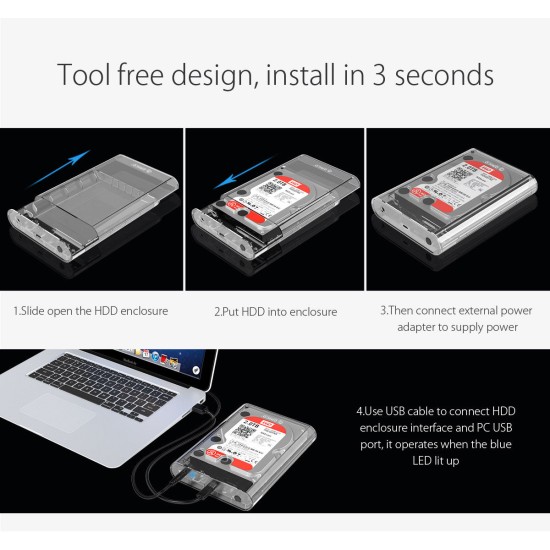 HDD Kutusu Harici Harddisk Kutusu 2.5 HDD Uyumlu