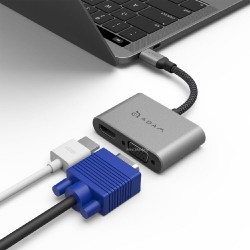 HDMI VGA Çevirici Dönüştürücü Çoklayıcı MFI USB-C Çoklayıcı Adaptör