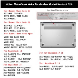 Huawei Kılıf MateBook XPro ile Uyumlu Kılıf 2019/2021 13.9inç Kristal