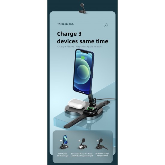 iPhone MagSafe Kablosuz Şarj Aleti AirPods Apple Watch Miknatisli Şarj Aleti
