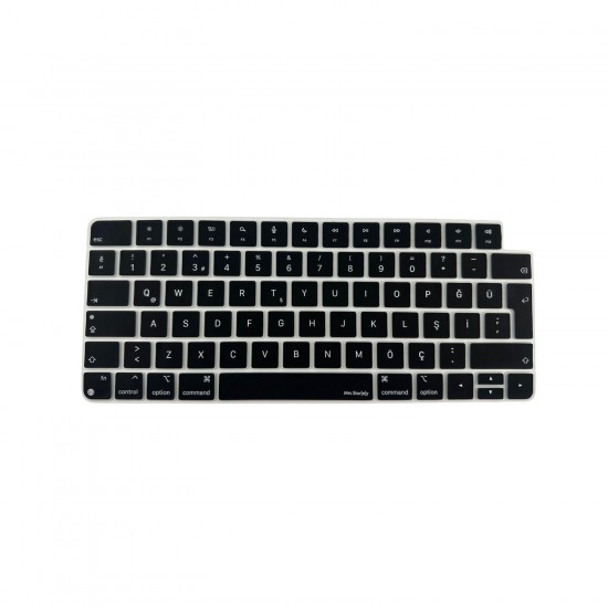 Klavye Koruyucu Apple Magic Keyboard-3 (TR-UK) A2449 A2450 ile Uyumlu Silikon Kılıf