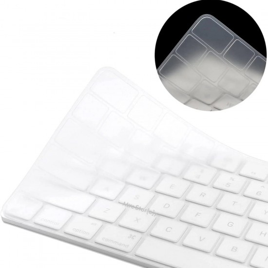 Klavye Koruyucu Apple Magic Keyboard-3 (TR-UK) A2449 A2450 ile Uyumlu Silikon Kılıf