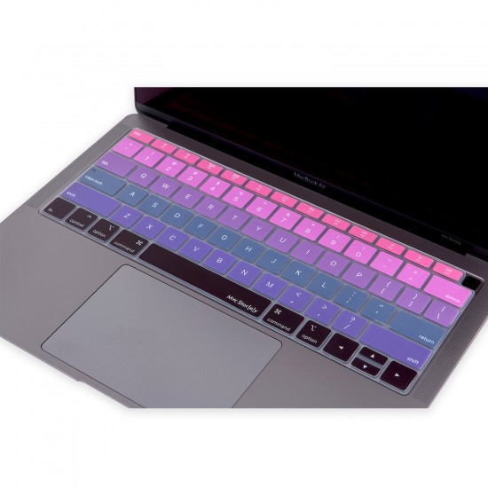 Laptop Macbook Air Klavye Koruyucu US(ABD) İngilizce Harf Baskılı A1932 ile Uyumlu Ombre