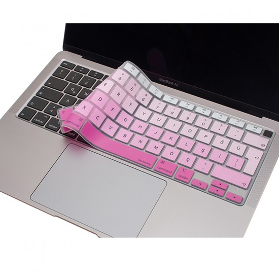 Laptop MacBook Air 13inc Klavye Koruyucu A2179 A2337 2020 2021 Uyumlu Türkçe Baskılı Gradient Laptop MacBook Air 13inc Klavye Koruyucu A2179 A2337 2020 2021 Uyumlu Türkçe Baskılı Gradient