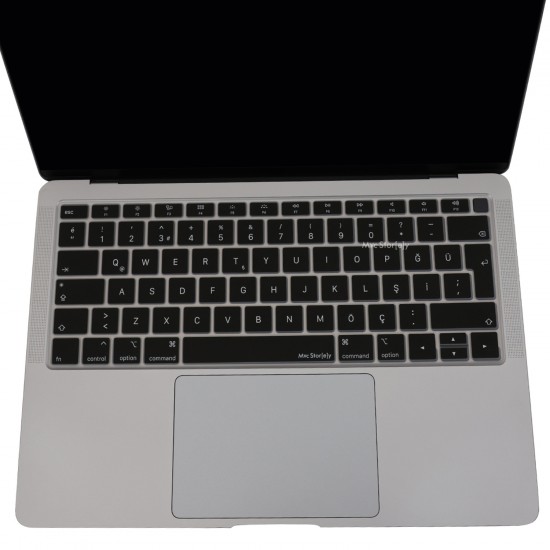 Laptop Macbook Air 13inç Klavye Koruyucu (Türkçe Q) TouchID'li A1932 (2018-2019) Modeli ile Uyumlu