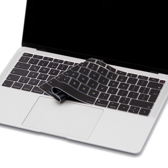 Laptop Macbook Air 13inç Klavye Koruyucu (UK-EU İngilizce) TouchID'li A1932 ile Uyumlu