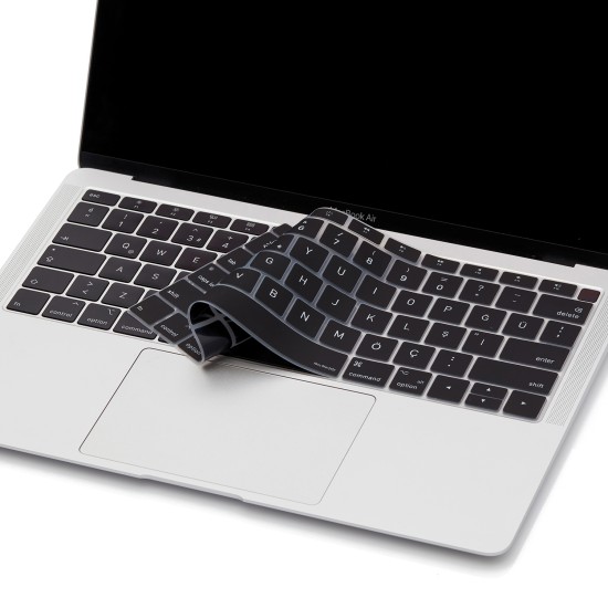 Laptop Macbook Air 13inç Klavye Koruyucu (US to TR) TouchID'li A1932 ile Uyumlu
