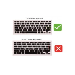 McStorey Laptop Macbook Air ile Uyumlu Klavye Koruyucu 11inc A1370 A1465 Amerika İngilizce Baskılı