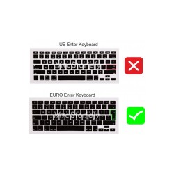 Laptop MacBook Air Klavye Koruyucu 11inc A1370 A1465 Uyumlu Avrupa İngilizce Baskılı