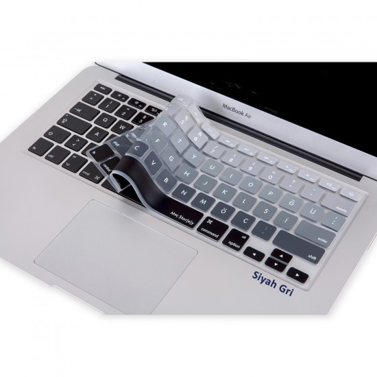 Macbook Air Pro Klavye Koruyucu (US to TR) Ombre (Eski USB’li Model 2008/2017 yılı) ile Uyumlu