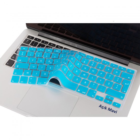F Klavye Laptop Macbook Air Pro Koruyucu A1466 A1502 A1398 ile Uyumlu