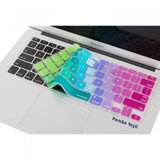 Macbook Klavye Koruyucu Air Pro için US(ABD) İngilizce Dazzle (Eski USB'li Model 2008-2017) ile Uyumlu
