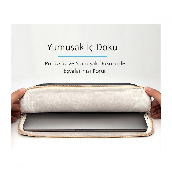 Laptop MacBook Çantası Kese Kılıf Darbe Emici 2016 Sonrası Type-C Modellere Uyumlu 13,3" Laptop MacBook Çantası Kese Kılıf Darbe Emici 2016 Sonrası Type-C Modellere Uyumlu 13,3"