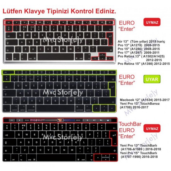 F Klavye Laptop Macbook Pro Kılıf DaktiloTip Baskı A1534 A1708 ile Uyumlu