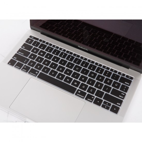 Laptop Macbook Pro Klavye Kılıf US-TR Harf Baskılı A1534 A1708 ile Uyumlu